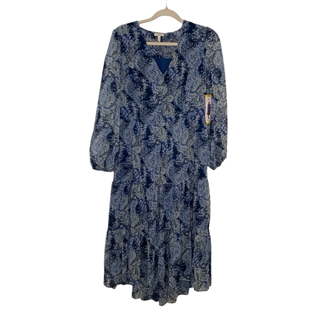 Joie Parisian blue paisley abstract printed maxi dress. Size M